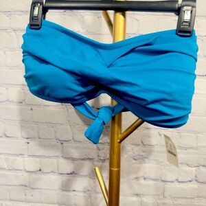 J. Crew Turquoise Blue Bandeau Bikini Top